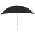 Umbrelă de soare, exterior, stâlp lemn, negru, 200x300 cm GartenMobel Dekor