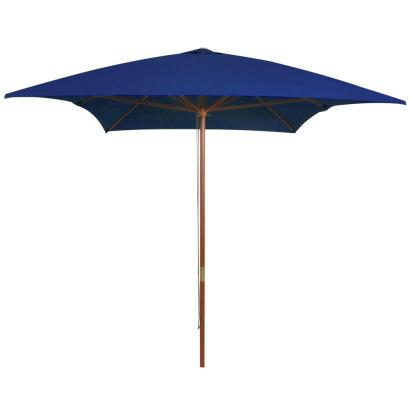 Umbrelă de soare, exterior, stâlp lemn, albastru, 200x300 cm GartenMobel Dekor