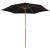 Umbrelă de soare de exterior cu stâlp din lemn, negru, 270 cm GartenMobel Dekor