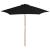 Umbrelă de soare de exterior cu stâlp din lemn, negru, 270 cm GartenMobel Dekor