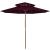 Umbrelă de soare dublă, stâlp din lemn, roșu bordo, 270 cm GartenMobel Dekor