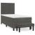 Pat box spring cu saltea, gri închis, 80x200 cm, catifea GartenMobel Dekor
