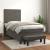 Pat box spring cu saltea, gri închis, 80x200 cm, catifea GartenMobel Dekor
