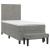 Pat box spring cu saltea, gri deschis, 100x200 cm, catifea GartenMobel Dekor