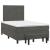 Pat box spring cu saltea, gri închis, 120x200 cm, catifea GartenMobel Dekor