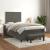 Pat box spring cu saltea, gri închis, 120x200 cm, catifea GartenMobel Dekor