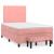 Pat box spring cu saltea, roz, 120x200 cm, catifea GartenMobel Dekor
