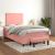 Pat box spring cu saltea, roz, 120x200 cm, catifea GartenMobel Dekor