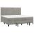 Pat box spring cu saltea, gri deschis, 200x200 cm, catifea GartenMobel Dekor