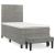 Pat box spring cu saltea, gri deschis, 90x190 cm, catifea GartenMobel Dekor