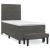 Pat box spring cu saltea, gri închis, 90x190 cm, catifea GartenMobel Dekor