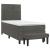 Pat box spring cu saltea, gri închis, 90x190 cm, catifea GartenMobel Dekor