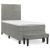 Pat box spring cu saltea, gri deschis, 90x200 cm, catifea GartenMobel Dekor