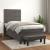 Pat box spring cu saltea, gri închis, 90x200 cm, catifea GartenMobel Dekor
