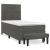 Pat box spring cu saltea, gri închis, 90x200 cm, catifea GartenMobel Dekor