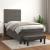 Pat box spring cu saltea, gri închis, 100x200 cm, catifea GartenMobel Dekor