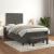 Pat box spring cu saltea, gri închis, 120x200 cm, catifea GartenMobel Dekor