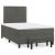 Pat box spring cu saltea, gri închis, 120x200 cm, catifea GartenMobel Dekor