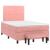 Pat box spring cu saltea, roz, 120x200 cm, catifea GartenMobel Dekor
