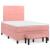 Pat box spring cu saltea, roz, 120x200 cm, catifea GartenMobel Dekor