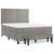 Pat box spring cu saltea, gri deschis, 140x200 cm, catifea GartenMobel Dekor