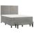 Pat box spring cu saltea, gri deschis, 140x200 cm, catifea GartenMobel Dekor