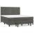 Pat box spring cu saltea, gri închis, 160x200 cm, catifea GartenMobel Dekor