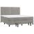 Pat box spring cu saltea, gri deschis, 180x200 cm, catifea GartenMobel Dekor