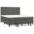 Pat box spring cu saltea, gri închis, 180x200 cm, catifea GartenMobel Dekor