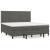Pat box spring cu saltea, gri închis, 200x200 cm, catifea GartenMobel Dekor