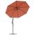 Umbrelă suspendată cu LED-uri și stâlp de oțel, cărămiziu GartenMobel Dekor