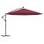 Umbrelă în consolă cu lumini LED, roșu bordo, 350 cm GartenMobel Dekor