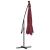 Umbrelă în consolă cu lumini LED, roșu bordo, 350 cm GartenMobel Dekor
