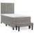 Pat box spring cu saltea, gri deschis, 100x200 cm, catifea GartenMobel Dekor