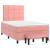 Pat box spring cu saltea, roz, 120x200 cm, catifea GartenMobel Dekor