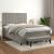 Pat box spring cu saltea, gri deschis, 140x190 cm, catifea GartenMobel Dekor