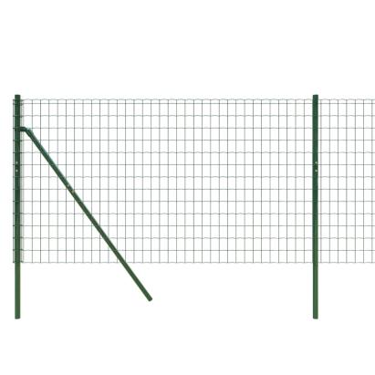 Gard plasă de sârmă, verde, 0,8x25 m, oțel galvanizat GartenMobel Dekor
