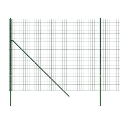 Gard plasă de sârmă, verde, 1,4x25 m, oțel galvanizat GartenMobel Dekor