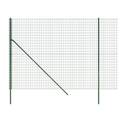 Gard plasă de sârmă, verde, 1,6x25 m, oțel galvanizat GartenMobel Dekor
