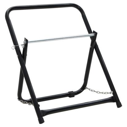 Căruț tambur furtun 48 cm 45 kg negru oțel vopsit electrostatic GartenMobel Dekor