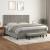 Pat box spring cu saltea, gri deschis, 200x200 cm, catifea GartenMobel Dekor