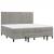 Pat box spring cu saltea, gri deschis, 200x200 cm, catifea GartenMobel Dekor