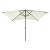 Umbrelă de soare cu stâlp din oțel & LED-uri, nisipiu, 2x3 m GartenMobel Dekor