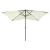 Umbrelă de soare cu stâlp din oțel & LED-uri, nisipiu, 2x3 m GartenMobel Dekor