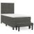 Pat box spring cu saltea, gri închis, 80x200 cm, catifea GartenMobel Dekor