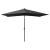 Umbrelă de soare cu LED-uri și stâlp din oțel, antracit, 2x3 m GartenMobel Dekor