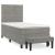 Pat box spring cu saltea, gri deschis, 100x200 cm, catifea GartenMobel Dekor