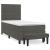 Pat box spring cu saltea, gri închis, 100x200 cm, catifea GartenMobel Dekor