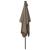Umbrelă de soare cu stâlp din oțel & LED-uri, gri taupe, 2x3 m GartenMobel Dekor