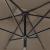 Umbrelă de soare cu stâlp din oțel & LED-uri, gri taupe, 2x3 m GartenMobel Dekor